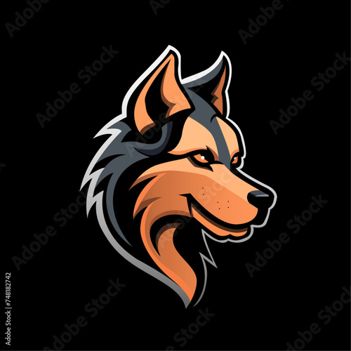 Minimalistic dog mascot logo (4)