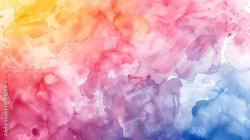 Colorful Watercolor Background in Pink and Indigo © kiatipol