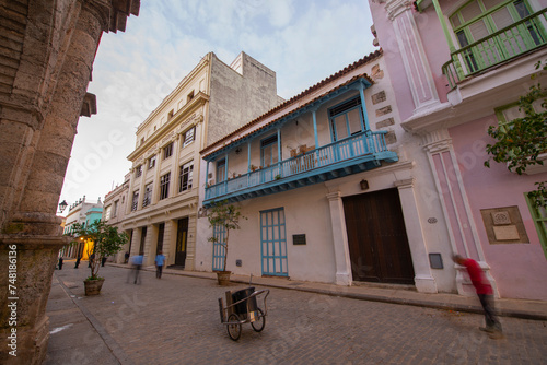 Casa de Carmen Montilla on Calle Oficios Street near Plaza de San Francisco de Asis in Old Havana (La Habana Vieja), Cuba. Old Havana is a World Heritage Site.  © Wangkun Jia