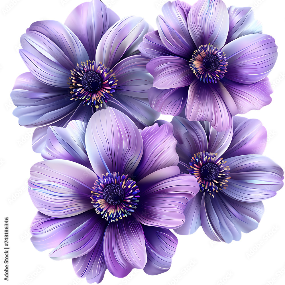 Flowers Purple Group transparent PNG 