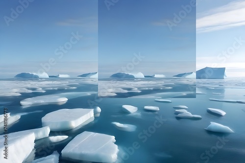 iceberg in polar regions. Generated AI © bk_assets
