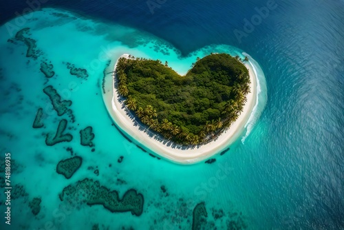 heart shaped island © Barvi