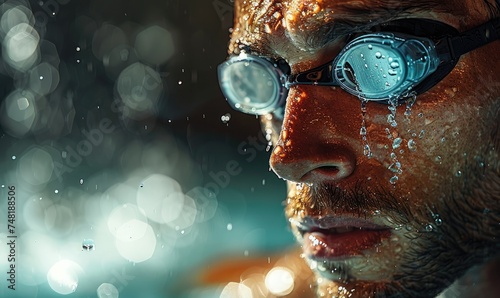 A shot of an swimmer's face...