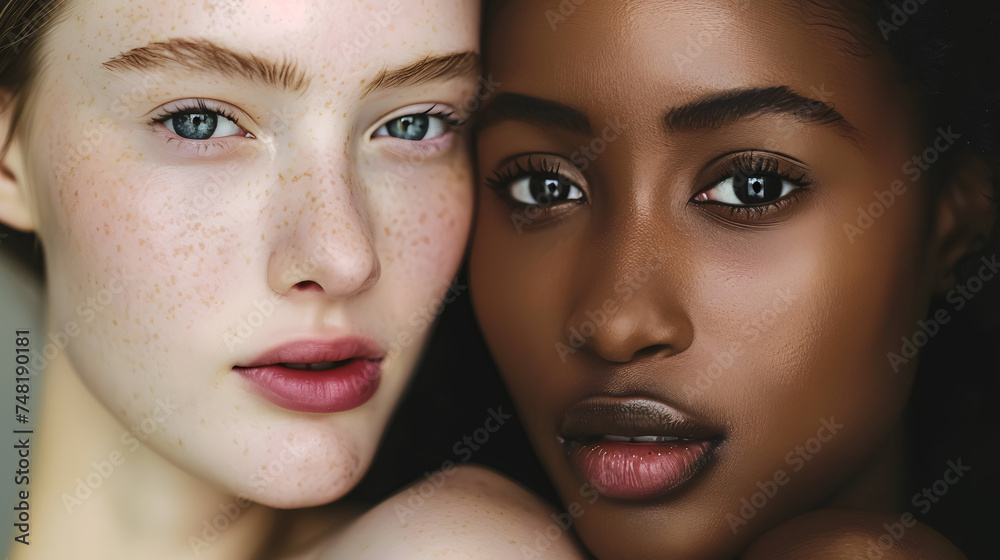 Stunning models captured on camera, each showcasing unique skin tones Stunning models captured on camera, each showcasing unique skin tones