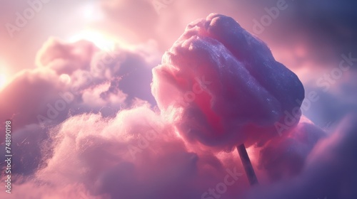 Dreamy Cotton Candy Delight: A Soft and Ethereal Pastel Treat