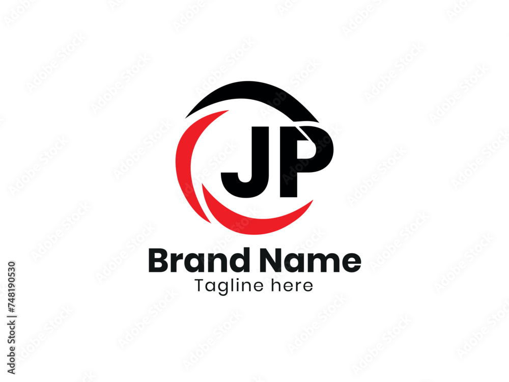 Minimal elegant monogram art logo. Outstanding professional trendy awesome artistic JP .