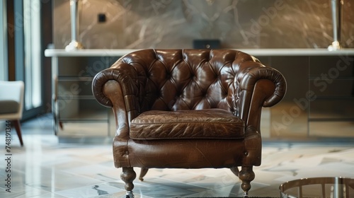 Luxurious Leather Lounge Chair