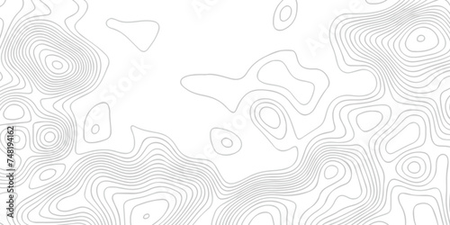 Topographic map background geographic line map with seamless white paper wave design. The black on white contours vector topography stylized height of the lines map.	