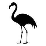 Flamingo silhouette, Cute isolated flamingo icon design vector illustration