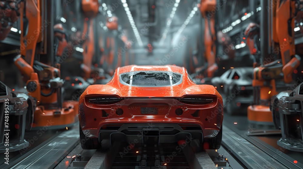 Automated car manufacturing process Automated car manufacturing process