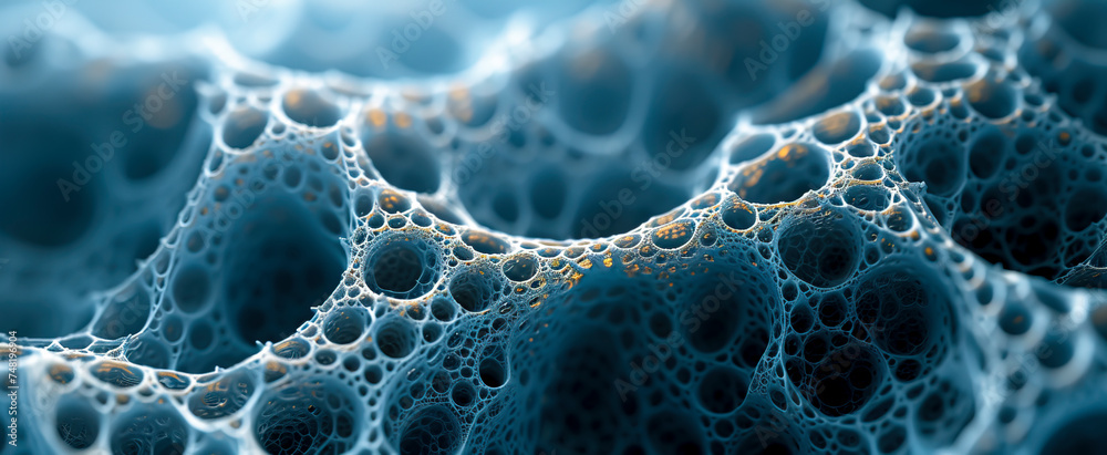 Intricate Cobalt Bubble Network, Abstract Background created with Generative AI technology Intricate Cobalt Bubble Network, Abstract Background created with Generative AI technology