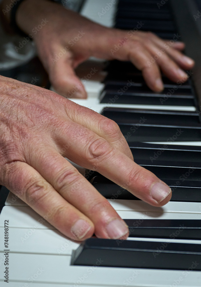 Obraz premium Dancing hands on the keyboard