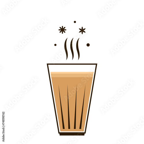 Indian hot drink vector. Indian chai icon. Chai is Indian drink. Kerala tea shop illustration vector eps. Indian Kerala roadside. Kerala tea shop line drawing. Kerala Old.