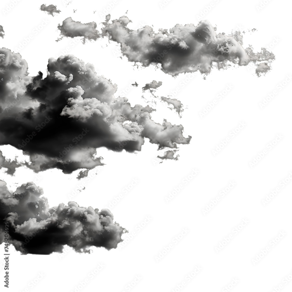 Ethereal Monochromatic Cloudscape with Stardust, Generative AI Ethereal Monochromatic Cloudscape with Stardust, Generative AI