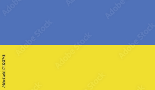 Ukrain Flag, National Flag of Ukrain Vector, Ukrain sign