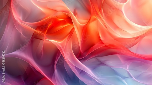 Flowing Abstract Silk Fabric Design