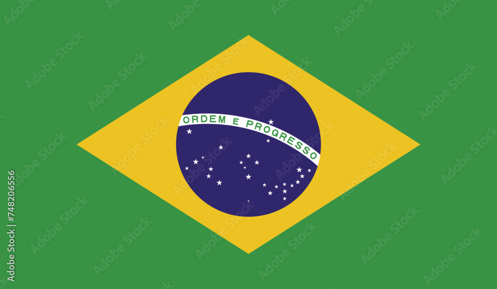 Fototapeta premium National Flag of Brazil | Background Image, Brazil sign