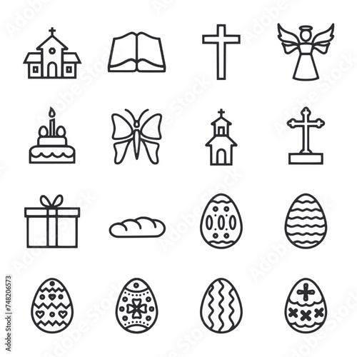 set of icons Easter