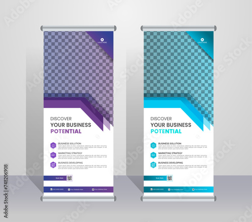 "Unfold the brilliance of your brand's journey to success with our Corporate Rollup Banner design. Let captivating artistry light up the path to excellence! 🌟✨ Elevate your brand.