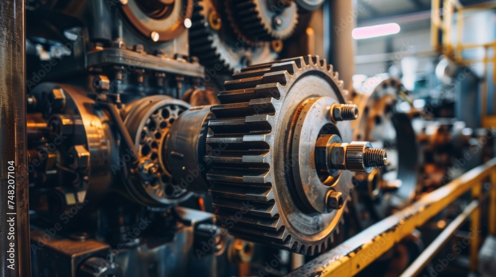 Industrial Gear Wheels Background