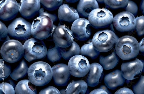 Fresh blueberries background with copy space for your text.