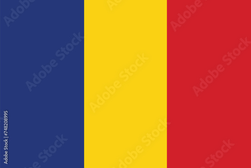 Romania Flag, National Flag of Romania Vector, Romania sign