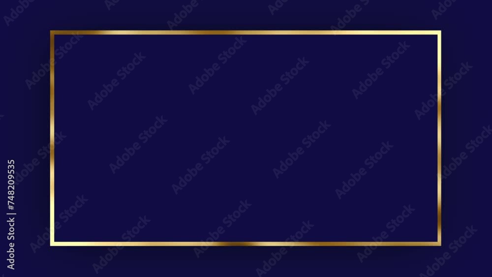 On a blue background, a red rectangle frame with a gold border, free space for text and product advertising. Animation of a luxury frame in a minimalism style.Use vertical or horizontal. On a blue background, a red rectangle frame with a gold border, free space for text and product advertising. Animation of a luxury frame in a minimalism style.Use vertical or horizontal.