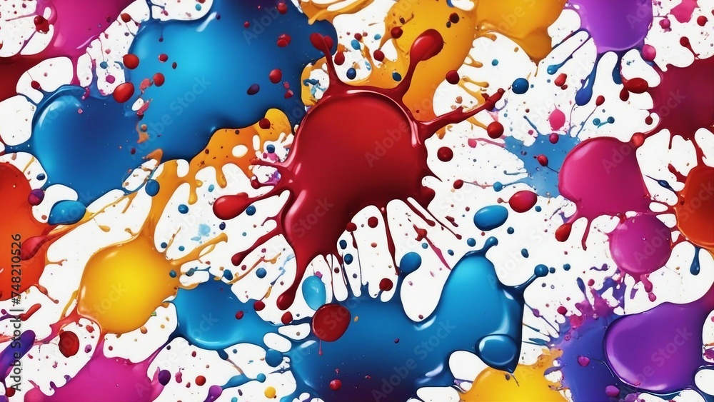 paint on the wall colorful paint splashes background