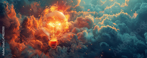 Inspire an imaginative piece depicting the mesmerizing world of electricity