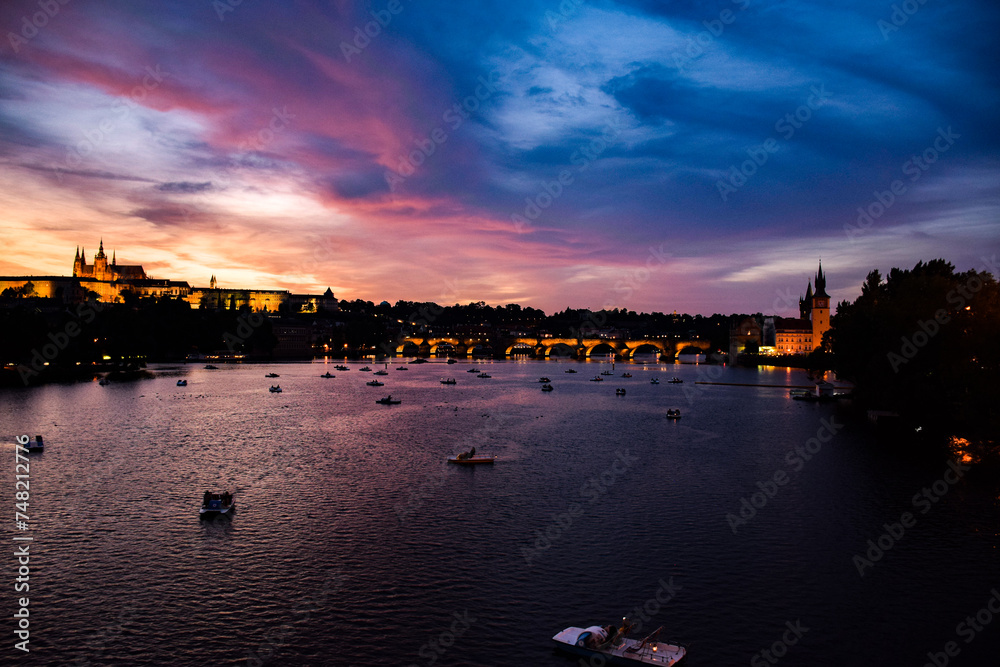 Fototapeta premium sunset in prague