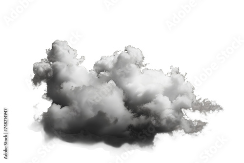 Fluffy White Cloud Formation, Isolated and Striking, Generative AI