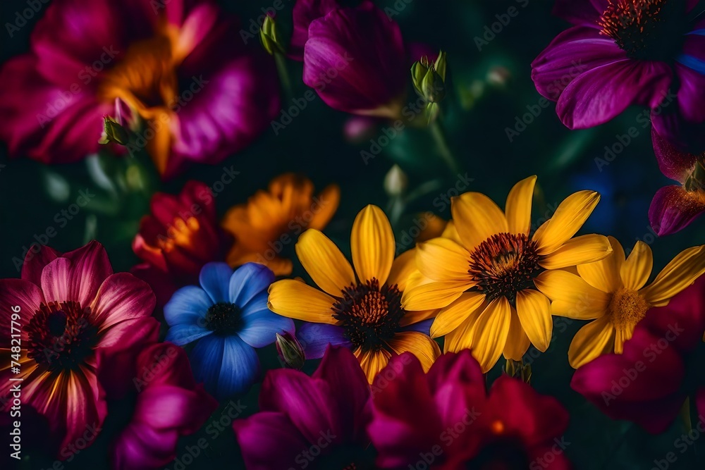 Fototapeta premium beautiful walpaper realistic flowers
