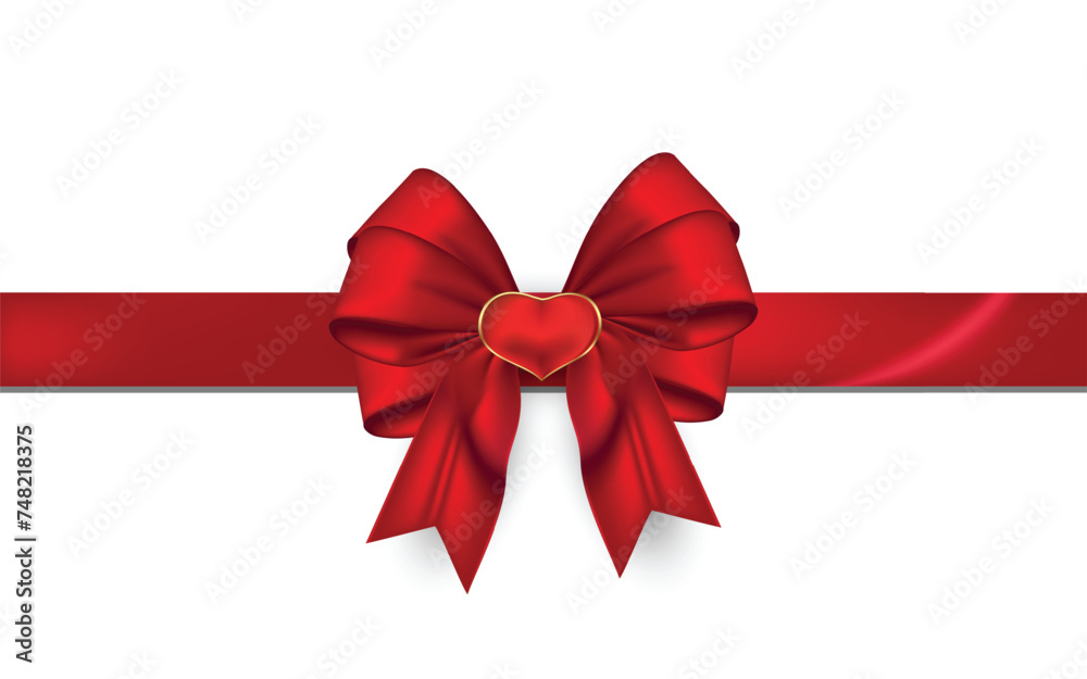 Red gift bow ribbon vector design Red gift bow ribbon vector design