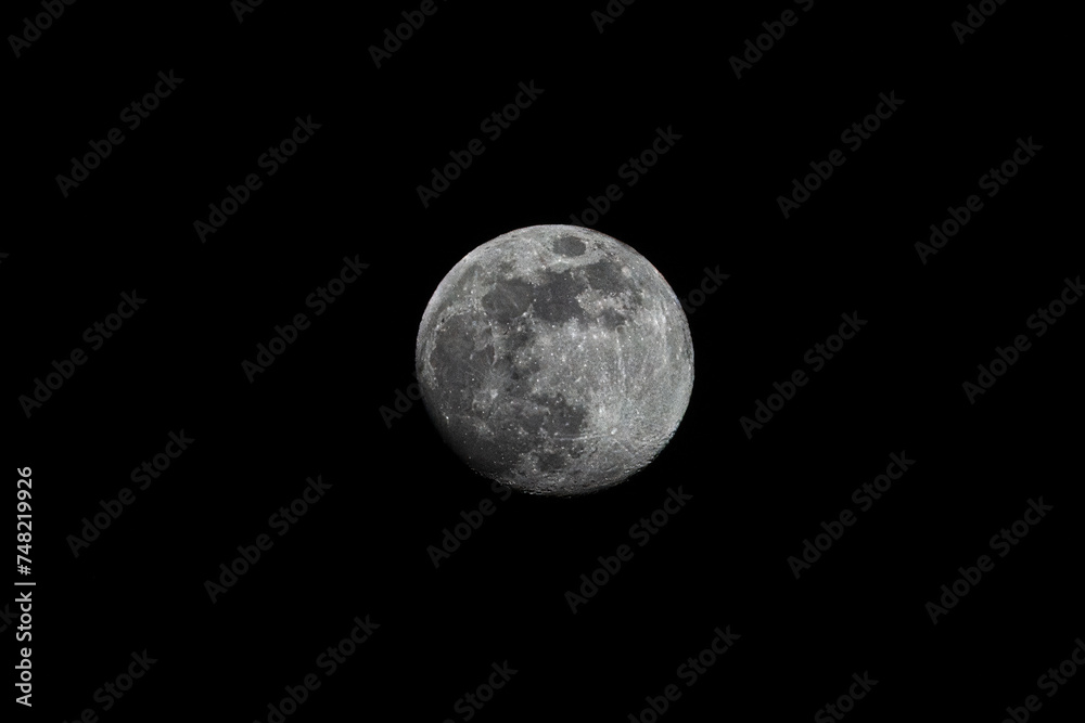 The near side of the moon at night as seen from earth with a dark background taken February 22 2024 The near side of the moon at night as seen from earth with a dark background taken February 22 2024