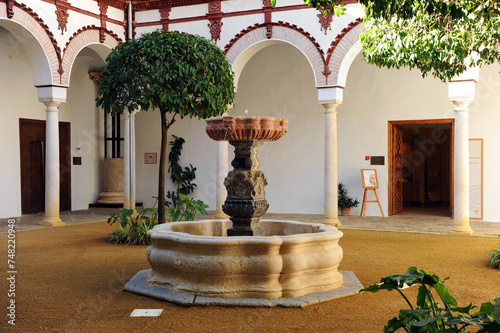 Patio del Palacio de Benamejí (siglo XVIII), Museo Histórico Municipal de Écija, provincia de Sevilla, Andalucía, España
