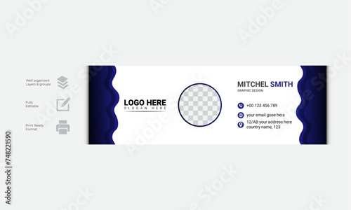 Creative Modern Vector Email Signature Design Template