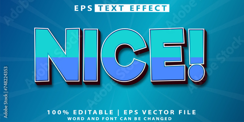 Vector text effect editable nice customizable font style