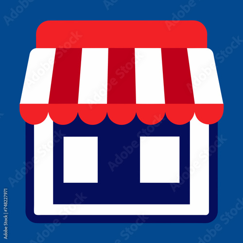 Shopping store logo. Online Shop Logo Design. Marketplace vector icon. online sme shop or store symbol in black color. small business outlet sign for apps and web ui design. Vector illustration