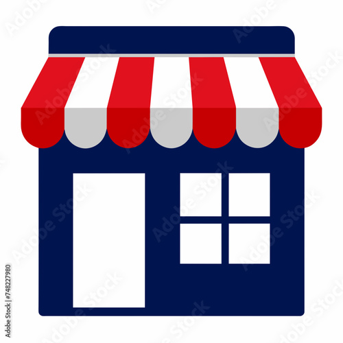 Shopping store logo. Online Shop Logo Design. Marketplace vector icon. online sme shop or store symbol in black color. small business outlet sign for apps and web ui design. Vector illustration