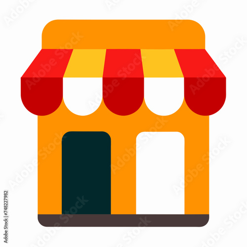 Shopping store logo. Online Shop Logo Design. Marketplace vector icon. online sme shop or store symbol in black color. small business outlet sign for apps and web ui design. Vector illustration