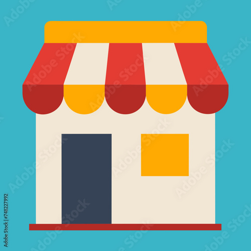 Shopping store logo. Online Shop Logo Design. Marketplace vector icon. online sme shop or store symbol in black color. small business outlet sign for apps and web ui design. Vector illustration