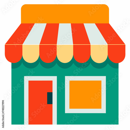 Shopping store logo. Online Shop Logo Design. Marketplace vector icon. online sme shop or store symbol in black color. small business outlet sign for apps and web ui design. Vector illustration