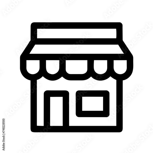 Shopping store logo. Online Shop Logo Design. Marketplace vector icon. online sme shop or store symbol in black color. small business outlet sign for apps and web ui design. Vector illustration