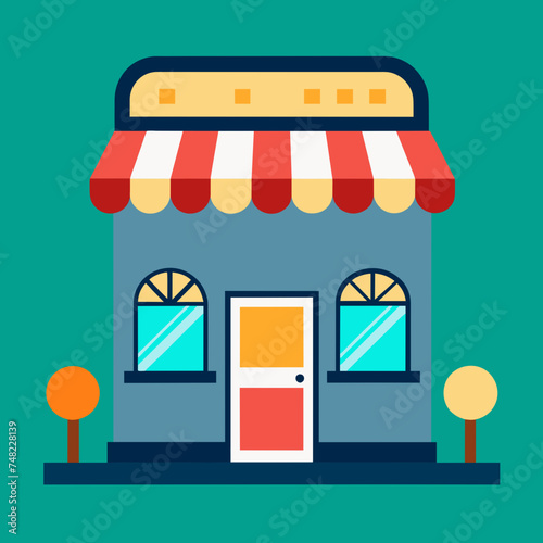 Shopping store logo. Online Shop Logo Design. Marketplace vector icon. online sme shop or store symbol in black color. small business outlet sign for apps and web ui design. Vector illustration