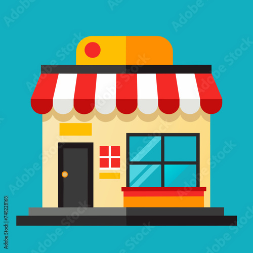 Shopping store logo. Online Shop Logo Design. Marketplace vector icon. online sme shop or store symbol in black color. small business outlet sign for apps and web ui design. Vector illustration
