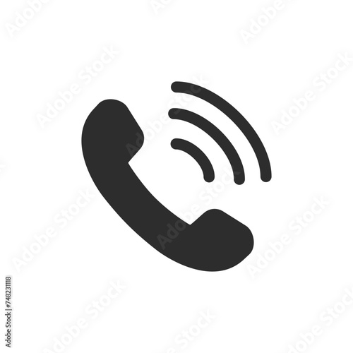 Telephone icon, handset for ui social media. Phone vector illustration.