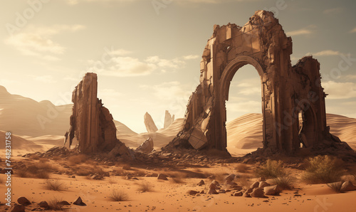 ruins in desert