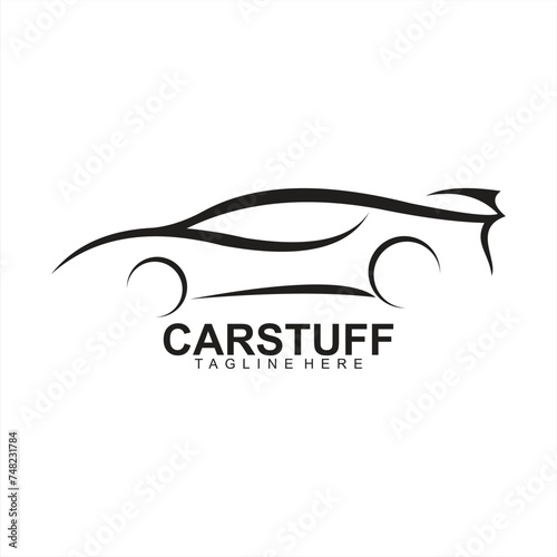Gradient car service modern logo template