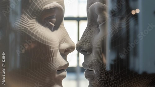 A sidebyside comparison of a digital twin and its physical counterpart showcasing the remarkable resemblance and level of detail captured by this revolutionary concept. photo