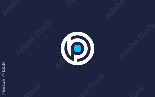 letter pb with circle logo icon design vector design template inspiration